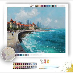 QINGDAO COASTLINE PROMENADE - Paint by Numbers Full Kit