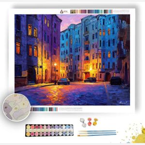 DALIAN RUSSIAN STREET EVENING - Paint by Numbers Full Kit
