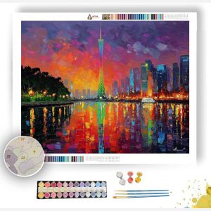 GUANGZHOU PEARL RIVER NIGHT - Paint by Numbers Full Kit