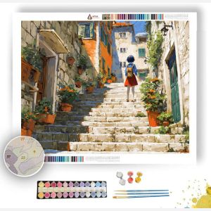 OLD TOWN STAIRS - Paint by Numbers Full Kit