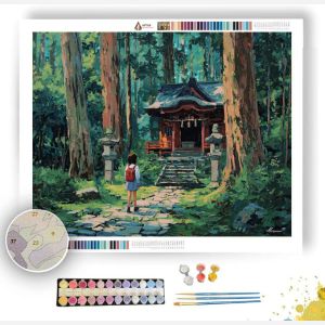 FOREST MOUNTAIN SHRINE - Paint by Numbers Full Kit
