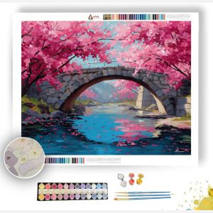 SPRING RIVER BRIDGE - Paint by Numbers Full Kit