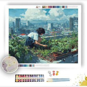 CITY ROOFTOP GARDEN - Paint by Numbers Full Kit