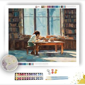 LIBRARY WINDOW LIGHT - Paint by Numbers Full Kit