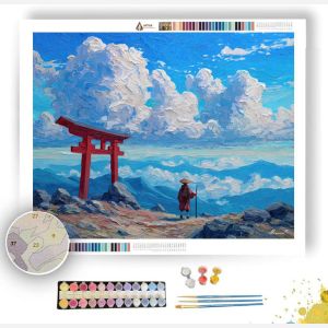 MOUNTAIN TEMPLE SKY - Paint by Numbers Full Kit