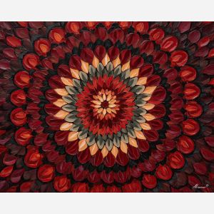 desert mandala, terracotta petals, warm sand palette, earthy color mandala, red clay tones, southwestern symmetry, natural tone mandala, geometric bloom, warm earth painting