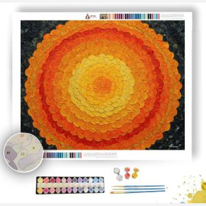 FLORAL MARIGOLD MANDALA - Paint by Numbers Full Kit
