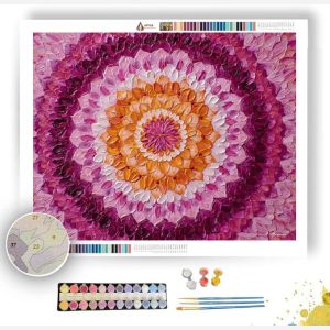 SUNRISE ORCHID MANDALA - Paint by Numbers Full Kit