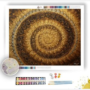 GOLDEN SPIRAL MANDALA - Paint by Numbers Full Kit
