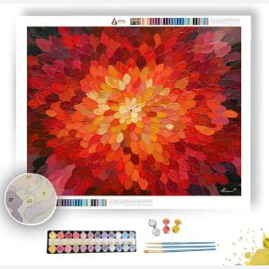 FIRE BLOOM MANDALA - Paint by Numbers Full Kit