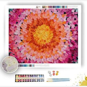 SUNSET BLOOM MANDALA - Paint by Numbers Full Kit