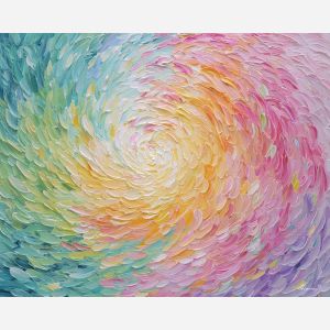 wind mandala, swirling pastel colors, airy geometric pattern, soft breeze motif, circular wind shapes, pastel palette design, spiritual air mandala, flowing pattern art