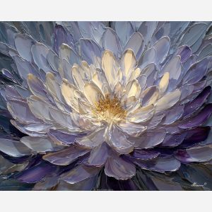 lotus mandala, moonlit colors, silver lavender palette, soft night bloom, gentle symmetry design, mystical floral mandala, calm night tones, reflective mandala art