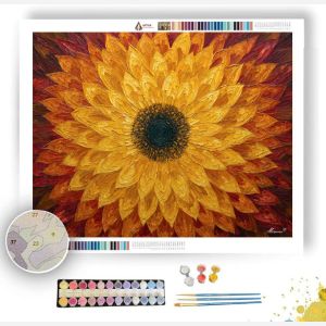 AMBER SUNFLOWER MANDALA - Paint by Numbers Full Kit