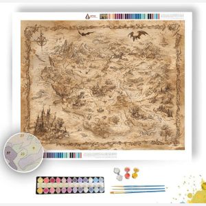 FADED FAIRYTALE MAP - Paint by Numbers Full Kit