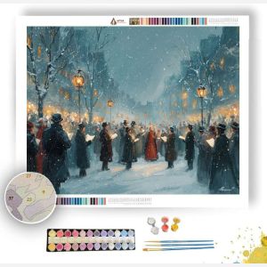 MIDNIGHT CAROLS - Paint by Numbers Full Kit