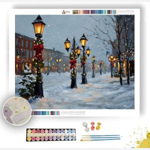 MERRY STREETLIGHTS - Paint by Numbers Full Kit