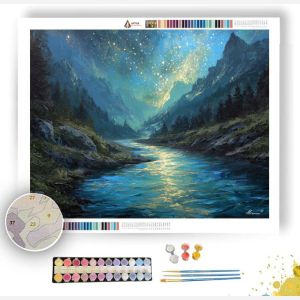 GLITTERING RIVER - Paint by Numbers Full Kit