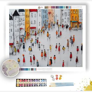 DOODLE BUSY STREET - Paint by Numbers Full Kit