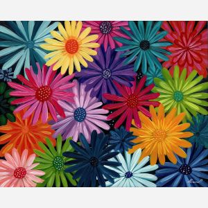 doodle flowers, hand-drawn petals, playful floral sketch, bright color bloom, whimsical flower art, minimal doodle petals, cartoon style flowers, multicolor floral burst