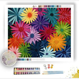 DOODLE FLOWER BURST - Paint by Numbers Full Kit