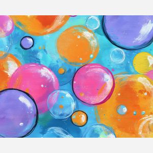 doodle bubbles, floating bubble sketch, playful circular shapes, minimal doodle art, bright background bubbles, cute floating circles