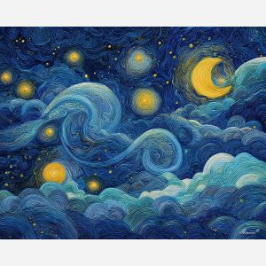 doodle stars, night sky doodle, glowing yellow stars, whimsical constellations, swirling night lines, simple star drawing, playful cosmic sketch, childlike sky art