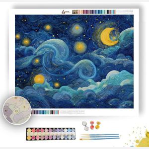 STARLY NIGHT DOODLE - Paint by Numbers Full Kit