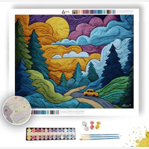 DOODLE ROAD TRIP - Paint by Numbers Full Kit