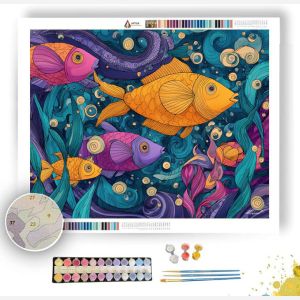 DOODLE UNDERWATER WORLD - Paint by Numbers Full Kit