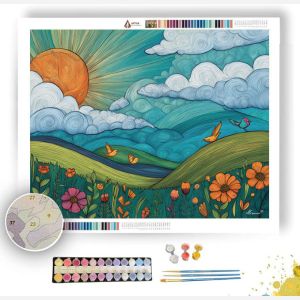 DOODLE SPRING FIELD - Paint by Numbers Full Kit