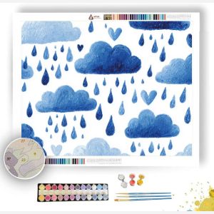 DOODLE RAIN DROPS - Paint by Numbers Full Kit