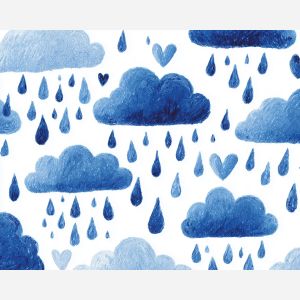 doodle raindrops, blue drop shapes, cloud doodle, cute rain design, whimsical weather art, playful rain illustration, hand-drawn water shapes