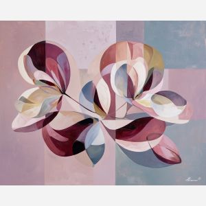 modern floral, minimal petals, overlapping shapes, pastel palette, abstract flowers, soft modern tones, simplified bloom, contemporary nature art, graphic petals, minimal composition, gentle color field, shape based floral art