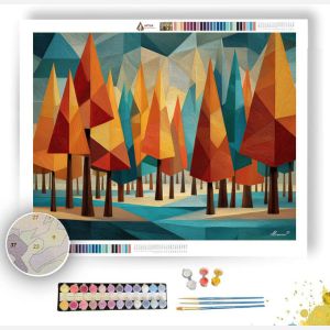 GEOMETRIC FOREST - Paint by Numbers Full Kit