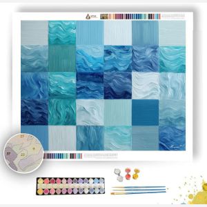 MODERN WAVE GRID - Paint by Numbers Full Kit