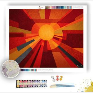 MODERN SUN ABSTRACT - Paint by Numbers Full Kit