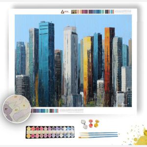 MODERN CITY SHAPES - Paint by Numbers Full Kit
