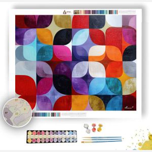 MODERN PETAL GRID - Paint by Numbers Full Kit