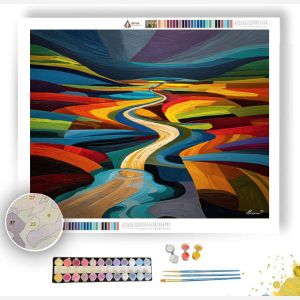MODERN PATH LINES - Paint by Numbers Full Kit