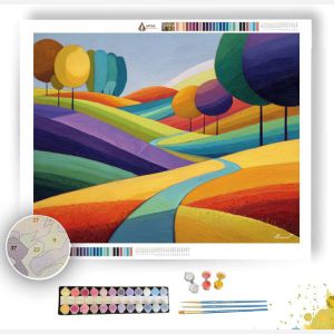 BRIGHT MODERN HILLS - Paint by Numbers Full Kit