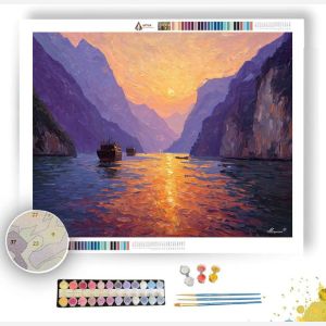 THREE GORGES GOLDEN RIVER - Paint by Numbers Full Kit