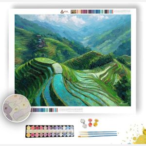 EMERALD TERRACES OF LONGSHENG - Paint by Numbers Full Kit