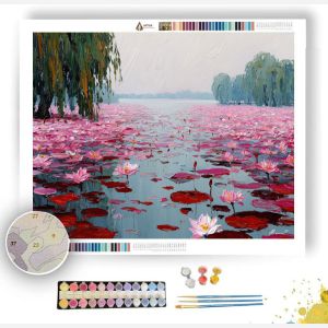 THE LOTUS LAKE OF WUHAN - Paint by Numbers Full Kit