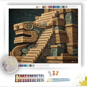TEMPLE OF FEATHERED SERPENT - Paint by Numbers Full Kit