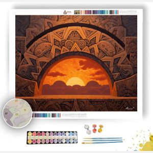 AZTEC SUNRISE RIDGE - Paint by Numbers Full Kit