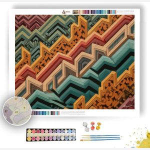 AZTEC RIVER PATTERN - Paint by Numbers Full Kit