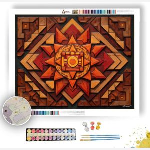 AZTEC SUN ALTAR - Paint by Numbers Full Kit