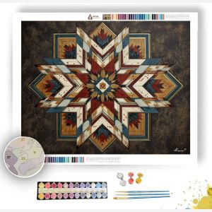 AZTEC STAR GRID - Paint by Numbers Full Kit