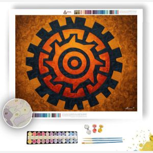 TRIBAL SPIRAL SUN - Paint by Numbers Full Kit